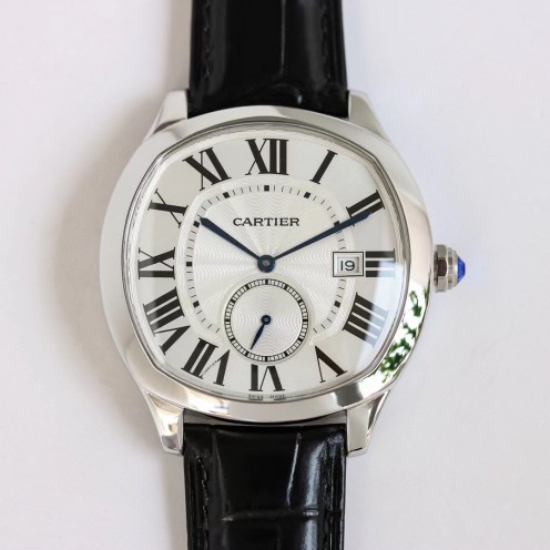  GS厂卡地亚跑车Drive de Cartier两针半白盘WSNM0004腕表